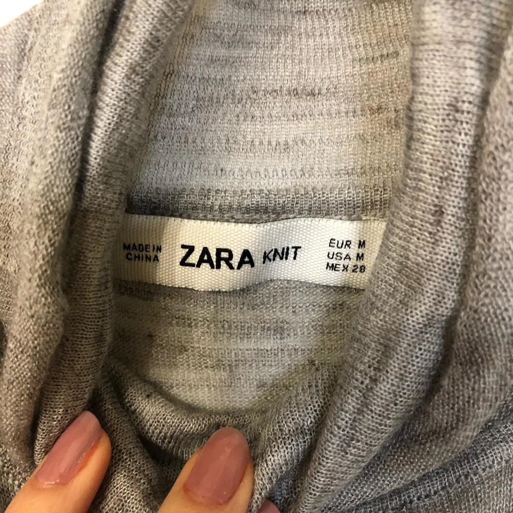 NWOT Zara Knit turtle neck sleeveless Top Size Medium - Picture 3 of 4